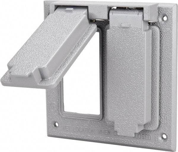 Cooper Crouse-Hinds - Electrical Outlet Box Aluminum Weatherproof Cover - Includes Gasket - Makers Industrial Supply