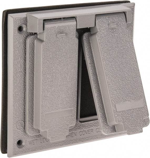 Cooper Crouse-Hinds - Electrical Outlet Box Aluminum Weatherproof Cover - Includes Gasket - Makers Industrial Supply