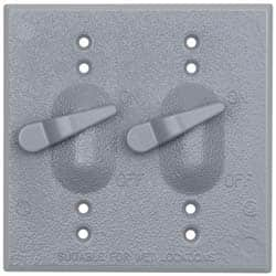 Cooper Crouse-Hinds - Electrical Outlet Box Aluminum Weatherproof Cover - Includes Gasket - Makers Industrial Supply