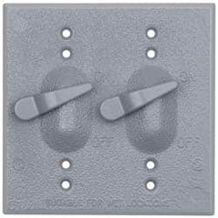 Cooper Crouse-Hinds - Electrical Outlet Box Aluminum Weatherproof Cover - Includes Gasket - Makers Industrial Supply