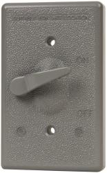 Cooper Crouse-Hinds - Electrical Outlet Box Aluminum Extended Switch Cover - Includes Gasket Stamped - Makers Industrial Supply