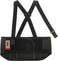 Ergodyne - Size S, Elastic Belt with Adjustable Shoulder Straps - 25 to 30" Waist, 9" Wide, Detachable Strap, Black - Makers Industrial Supply