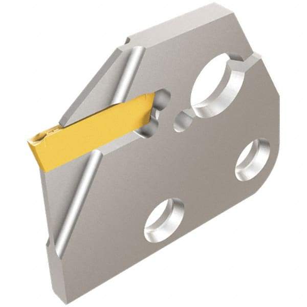 Iscar - Left Hand, 1.4mm Insert Width, 0.63 Inch Max Depth of Cut, Indexable Cutoff and Grooving Support Blade - DGAD 1.4B-D16 - Makers Industrial Supply