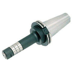 Iscar - CAT40 Taper Shank 1-1/2" Hole End Mill Holder/Adapter - 2-1/8" Nose Diam, 7.44" Projection, Through-Spindle Coolant - Exact Industrial Supply