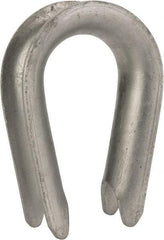 Made in USA - 1" Wire Rope Thimble Clip - Steel, Galvanized - Makers Industrial Supply