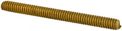 Value Collection - #2-56 1" OAL Fully Threaded Stud - Brass, Plain Finish - Makers Industrial Supply