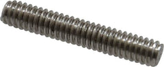 Value Collection - 1/4-20 1-1/2" OAL Fully Threaded Stud - Stainless Steel, Plain Finish - Makers Industrial Supply