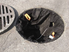 Enpac - Nonwoven Geo-Textile Catch Basin Insert - 27" to 29" Drain, Black, Use for Oil/Sediment - Makers Industrial Supply