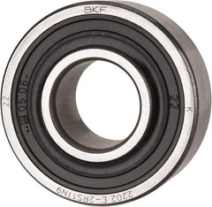 SKF - 15mm Bore Diam, 35mm OD, Double Seal Self Aligning Radial Ball Bearing - 14mm Wide, 2 Rows, Round Bore, 459 Lb Static Capacity, 1,960 Lb Dynamic Capacity - Makers Industrial Supply