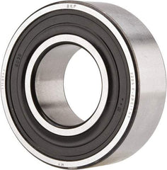 SKF - 25mm Bore Diam, 52mm OD, Double Seal Self Aligning Radial Ball Bearing - 18mm Wide, 2 Rows, Round Bore, 989 Lb Static Capacity, 3,780 Lb Dynamic Capacity - Makers Industrial Supply