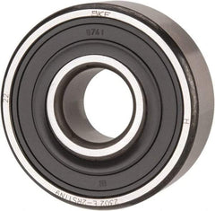 SKF - 15mm Bore Diam, 42mm OD, Double Seal Self Aligning Radial Ball Bearing - 17mm Wide, 2 Rows, Round Bore, 652 Lb Static Capacity, 2,680 Lb Dynamic Capacity - Makers Industrial Supply