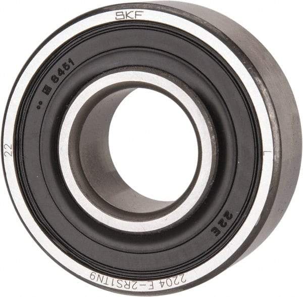 SKF - 17mm Bore Diam, 47mm OD, Double Seal Self Aligning Radial Ball Bearing - 19mm Wide, 2 Rows, Round Bore, 798 Lb Static Capacity, 3,280 Lb Dynamic Capacity - Makers Industrial Supply