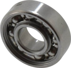 SKF - 1/4" Bore Diam, 5/8" OD, Open Deep Groove Radial Ball Bearing - 0.196" Wide, 1 Row, Round Bore, 139 Lb Static Capacity, 332 Lb Dynamic Capacity - Makers Industrial Supply