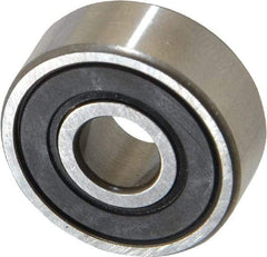 SKF - 1/4" Bore Diam, 3/4" OD, Double Seal Deep Groove Radial Ball Bearing - 9/32" Wide, 1 Row, Round Bore, 261 Lb Static Capacity, 632 Lb Dynamic Capacity - Makers Industrial Supply