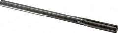 Made in USA - 1/2" Carbide-Tipped 6 Flute Chucking Reamer - Straight Flute, 2" Straight Shank, 2" Flute Length, 8" OAL - Makers Industrial Supply