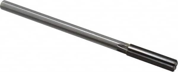 Made in USA - 0.4385" Carbide-Tipped 6 Flute Chucking Reamer - Straight Flute, 1-3/4" Straight Shank, 1-3/4" Flute Length, 7" OAL - Makers Industrial Supply