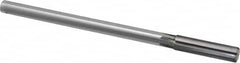 Made in USA - 1/2" Carbide-Tipped 6 Flute Chucking Reamer - Straight Flute, 2" Straight Shank, 2" Flute Length, 8" OAL - Makers Industrial Supply