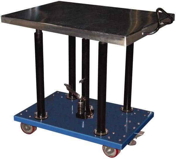 Vestil - 2,000 Lb Capacity Manual Hydraulic Post Lift Table - 36" to 54" Lift Height, 36" Platform Length x 24" Platform Width - Makers Industrial Supply