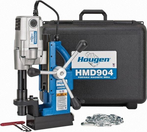 Hougen - 3/4" Chuck, 2" Travel, Portable Magnetic Drill Press - 450 RPM, 9 Amps, 1035 Watts, 115 Volts - Makers Industrial Supply