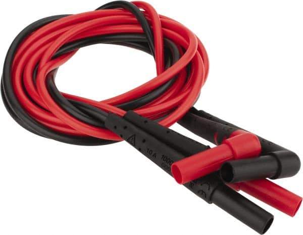 Fluke - Red/Black Electrical Test Equipment Leads - Use with Test Probes - Makers Industrial Supply