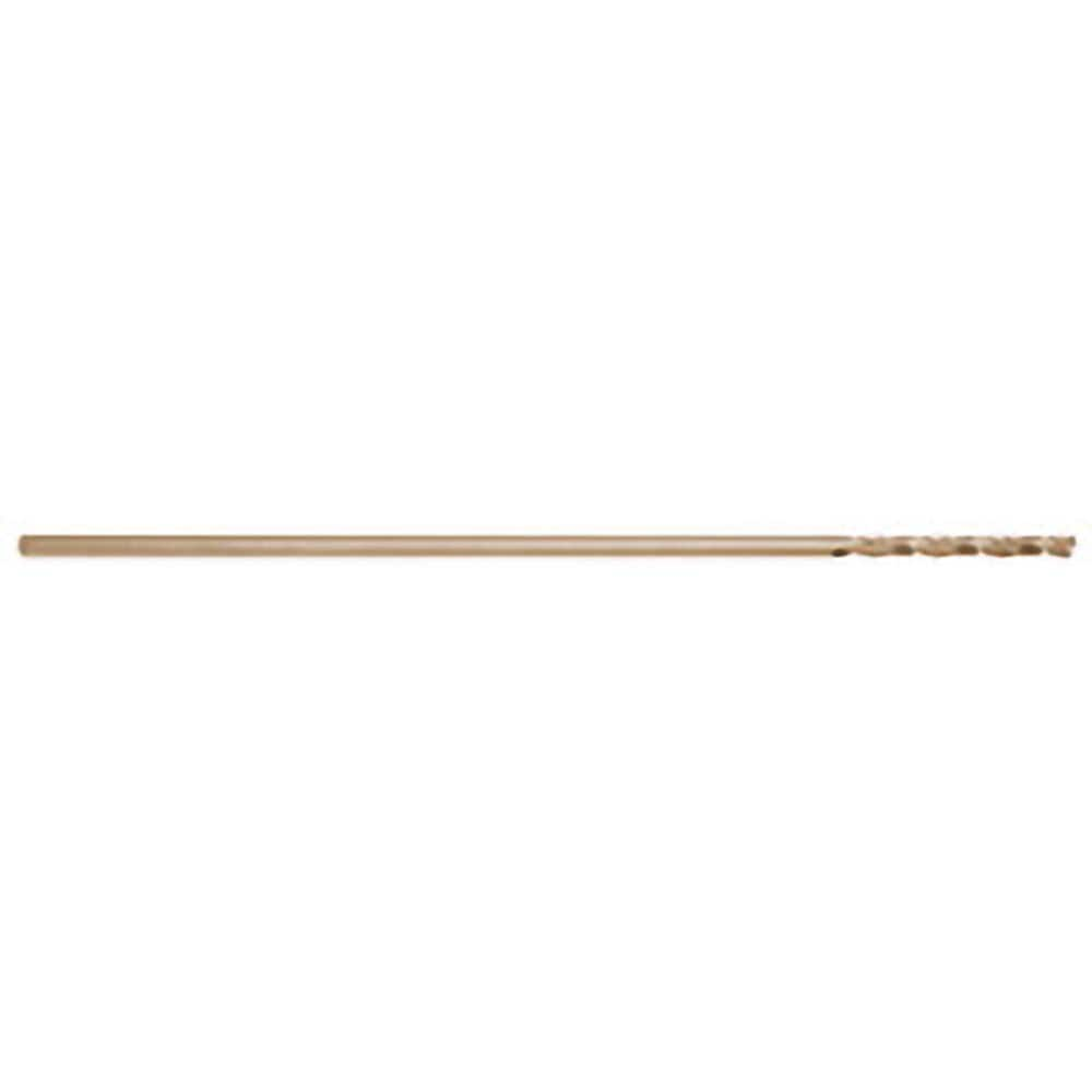 #10 2-7/16″ Flute Length 135° Cobalt Aircraft Extension Drill Straw Finish, 0.1935″ Diam Straight-Cylindrical Shank, Split Point, Self-Centering, Series 688