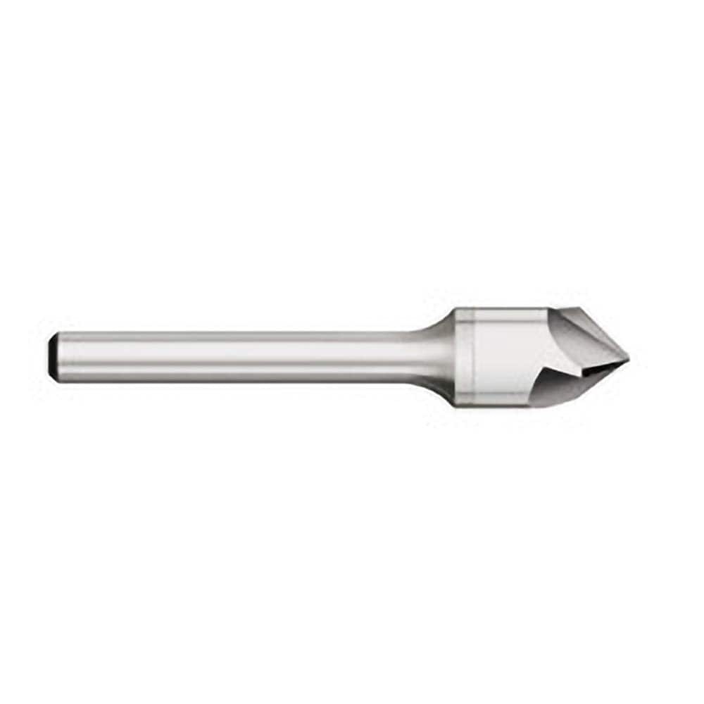 Titan USA - Countersinks; Head Diameter (Inch): 3/8 ; Head Diameter (Decimal Inch): 0.3750 ; Number of Flutes: 3 ; Included Angle: 100 ; Countersink Material: Solid Carbide ; Countersink Finish/Coating: Uncoated - Exact Industrial Supply