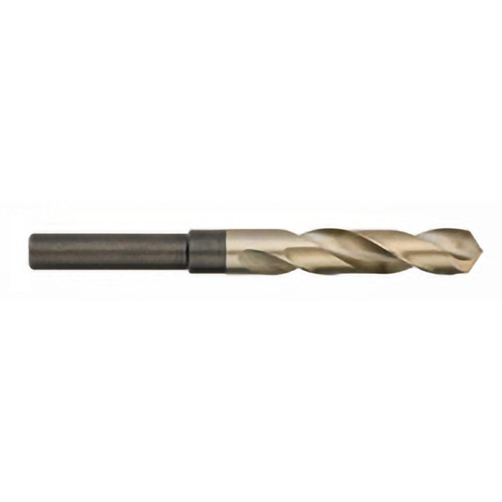 Titan USA - 45/64" 135° 1/2" Shank Uncoated Cobalt Silver & Deming Reduced Shank Drill Bit - Exact Industrial Supply