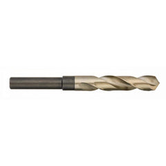 Titan USA - 45/64" 135° 1/2" Shank Uncoated Cobalt Silver & Deming Reduced Shank Drill Bit - Exact Industrial Supply