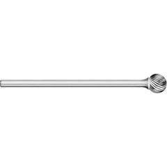 Titan USA - Burrs; Head Shape: Ball ; Industry Specification: SD-3L6 ; Tooth Style: Single Cut ; Cutting Diameter (Inch): 3/8 ; Cutting Diameter (Decimal Inch): 0.3750 ; Shank Diameter (Inch): 1/4 - Exact Industrial Supply