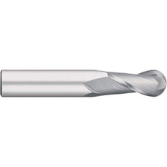 Titan USA - Ball End Mills; Mill Diameter (Decimal Inch): 0.3594 ; Number of Flutes: 2 ; Length of Cut (Inch): 1 ; Length of Cut (Decimal Inch): 1.0000 ; Material: Solid Carbide ; Overall Length (Inch): 2-1/2 - Exact Industrial Supply