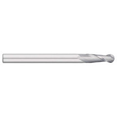 Titan USA - Ball End Mills; Mill Diameter (Inch): 1/2 ; Mill Diameter (Decimal Inch): 0.5000 ; Number of Flutes: 2 ; Length of Cut (Inch): 1-1/2 ; Length of Cut (Decimal Inch): 1.5000 ; Material: Solid Carbide - Exact Industrial Supply