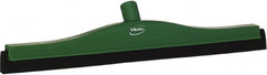 Vikan - 20" Foam Rubber Blade Bench Squeegee - Double Edge, Green, Plastic Holder - Makers Industrial Supply