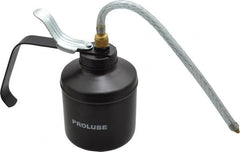 PRO-LUBE - 500 mL Capcity, 9" Long Flexible Spout, Lever-Type Oiler - Steel Pump, Steel Body, Powder Coated - Makers Industrial Supply