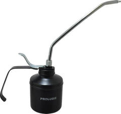 PRO-LUBE - 500 mL Capcity, 9" Long Rigid Spout, Lever-Type Oiler - Steel Pump, Steel Body, Powder Coated - Makers Industrial Supply