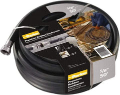 Parker - 50' Long Water Hose - 3/4" Diam, 3/4" GHT, Rubber, 125 psi, Black - Makers Industrial Supply