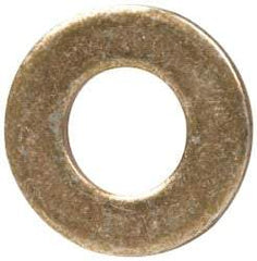 Made in USA - #6 Screw, Grade 1008/1010 Steel Standard Flat Washer - 0.156" ID x 0.312" OD, 0.03" Thick, Cadmium-Plated Finish, Meets Military Specifications - Makers Industrial Supply