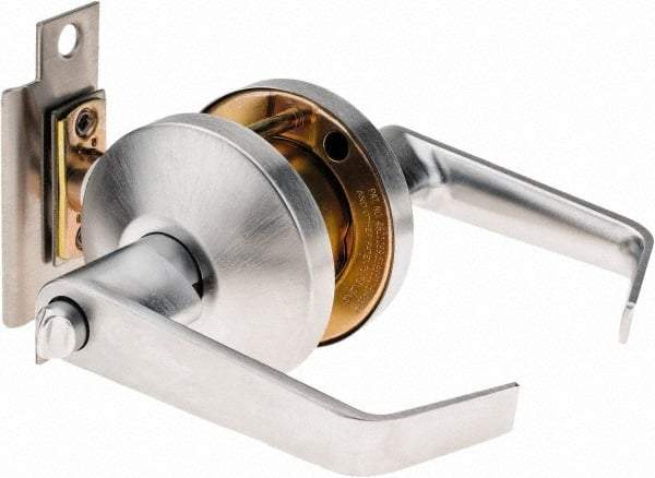 Falcon - Medium Duty Entry Lever Lockset - 2-3/4" Back Set, For Best/ Falcon I/C-Core Cylinder, Satin Chrome Finish - Makers Industrial Supply