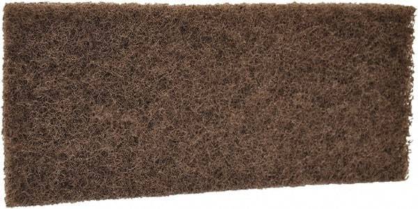 Remco - 10" Long x 4-1/2" Wide x 15/16" Thick Scouring Pad - Heavy-Duty, Brown - Makers Industrial Supply