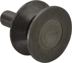 Osborn International - 2-1/2" Roller Diam x 1-5/16" Width, 3/4" Stud Diam x 1-3/4" Length, V Grooved Concentric Stud - Steel, 7/8" Thread Length, 3/4-16 Thread, 3-1/16" OAL, 1,100 Lb Dynamic Cap - Makers Industrial Supply