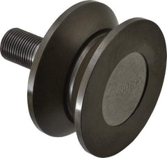 Osborn International - 3-1/2" Roller Diam x 1-11/16" Width, 7/8" Stud Diam x 2" Length, V Grooved Concentric Stud - Steel, 1-1/8" Thread Length, 7/8-14 Thread, 3-11/16" OAL, 2,270 Lb Dynamic Cap - Makers Industrial Supply