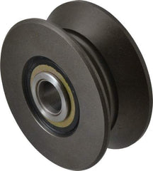 Osborn International - 3-3/4" Roller Diam x 1-9/16" Width, V Grooved Yoke Roller - Steel, 7,630 Lb Dynamic Cap - Makers Industrial Supply