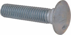 Value Collection - 7/16-14 UNC 2" Length Under Head, Standard Square Neck, Carriage Bolt - Grade 5 Steel, Zinc-Plated Finish - Makers Industrial Supply