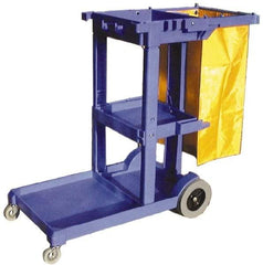 PRO-SOURCE - Polyethylene Janitor Cart - 20" Width - Makers Industrial Supply