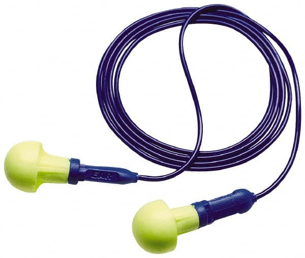 3M - Reusable, Corded, 28 dB Earplugs - Yellow, 200 Pairs - Makers Industrial Supply