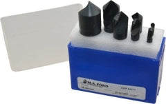 M.A. Ford - 7 Piece, 3/16 to 1" Head Diam, 90° Included Angle, Single End Countersink Set - Makers Industrial Supply