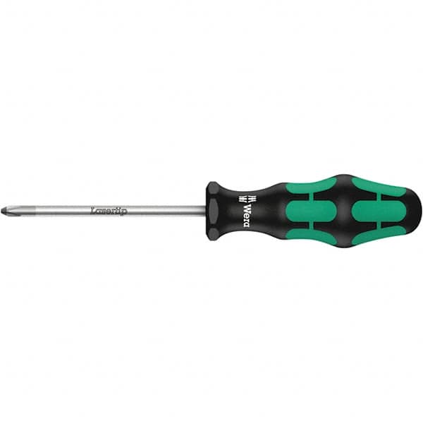 Wera - #4 Point, 8" Blade Length Posidrive Screwdriver - 405mm OAL - Makers Industrial Supply