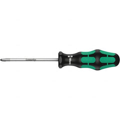 Wera - #0 Point, 2-3/8" Blade Length Posidrive Screwdriver - 137mm OAL - Makers Industrial Supply