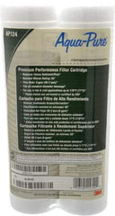 3M Aqua-Pure - 2-1/2" OD, 50µ, Cellulose Fiber Graded-Density Cartridge Filter - 9-3/4" Long, Reduces Dirt & Rust - Makers Industrial Supply