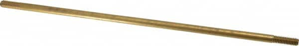 Made in USA - 12" Long, 5/16-18 Thread, Float Valve Rod - Brass, 1/2" Thread Length - Makers Industrial Supply