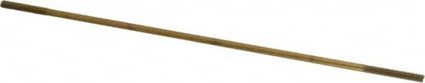 Made in USA - 12" Long, 1/4-20 Thread, Float Valve Rod - Brass, 1/2" Thread Length - Makers Industrial Supply